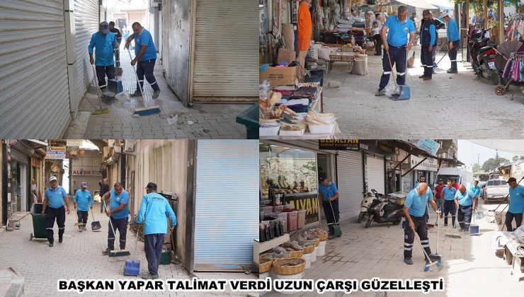 BAŞKAN YAPAR TALİMAT VERDİ UZUN ÇARŞI GÜZELLEŞTİ