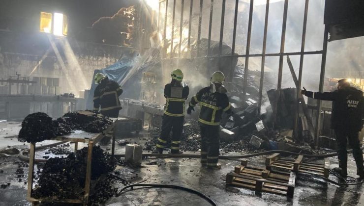 Zeytinyağı fabrikasındaki yangın 3 saat süren çalışmayla söndürüldü