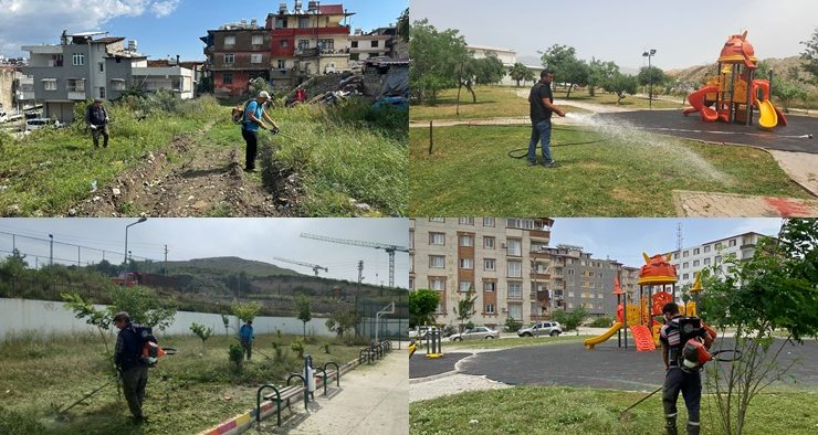 ANTAKYA BELEDİYESİ EKİPLERİ PARK VE YEŞİL ALANLARDA ÇALIŞMALARINI SÜRDÜRÜYOR