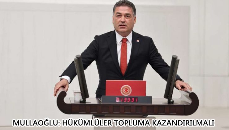 MULLAOĞLU: HÜKÜMLÜLER TOPLUMA KAZANDIRILMALI