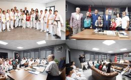 BAŞKAN YAPAR ANTAKYA BELEDİYESİ KARATE TAKIMINI AĞIRLADI