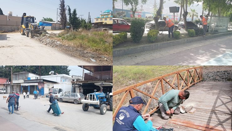 ANTAKYA BELEDİYESİ EKİPLERİ ÇALIŞMALARINI SÜRDÜRÜYOR