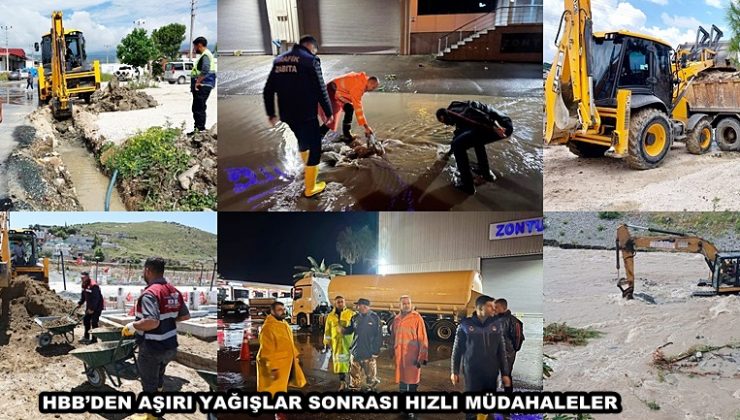 HBB’DEN AŞIRI YAĞIŞLAR SONRASI HIZLI MÜDAHALELER