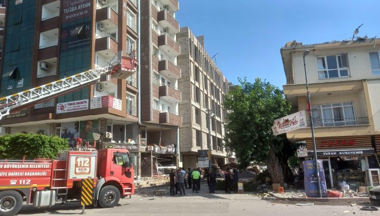 PATLAMA YAŞANAN BİNA ÇEVRESİNDE TEDBİRLER ALINDI