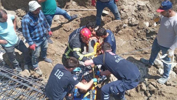 Toprak altında kalan işçi kurtarıldı