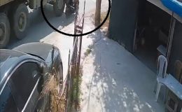 FECİ KAZANIN GÖRÜNTÜLERİ                GÜVENLİK KAMERASINA YANSIDI