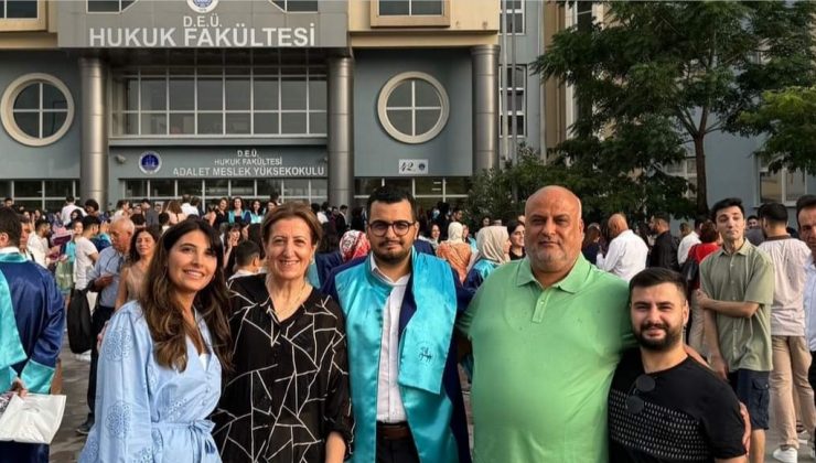ABDURRAHMAN YILMAZ DEÜ’DEN DERECEYLE MEZUN OLDU