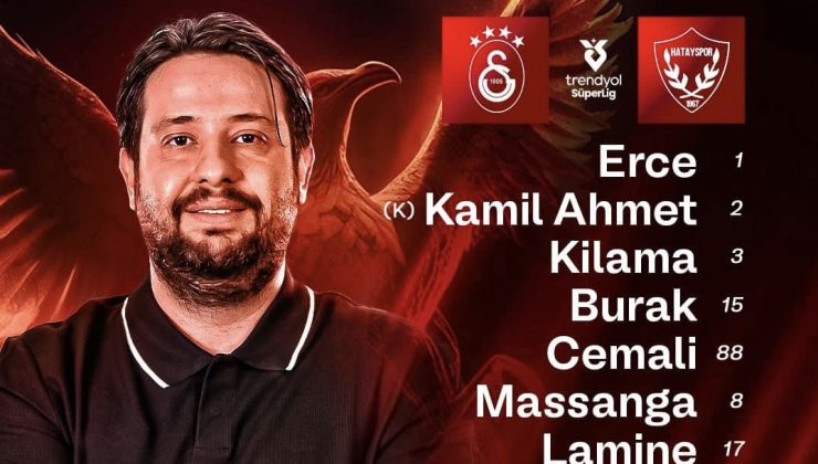 HATAYSPOR’UN GALATASARAY MAÇI İLK 11’İ BELLİ OLDU