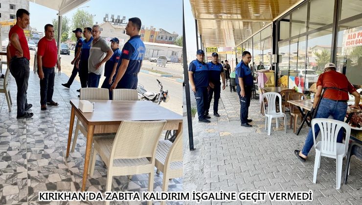 KIRIKHAN’DA ZABITA KALDIRIM İŞGALİNE GEÇİT VERMEDİ