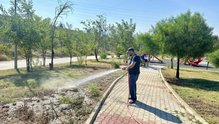 PARK VE YEŞİL ALANLARDA ÇALIŞMALAR DEVAM EDİYOR