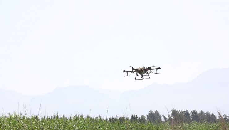 DRONE İLE 401 BİN HEKTAR İLAÇLANDI