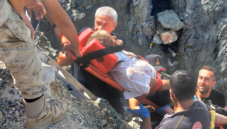60 YAŞINDAKİ VATANDAŞ KAYALIKLARDAN DÜŞTÜ