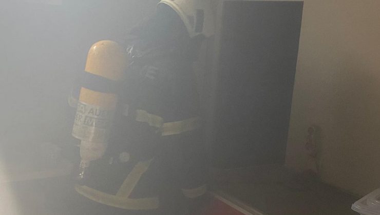 LİSENİN KANTİNİNDE KORKUTAN YANGIN  