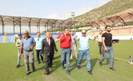 BAŞKAN DÖNMEZ SARISEKİ STADINI İNCELEDİ