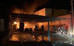 HATAY’DA LASTİKÇİDE YANGIN