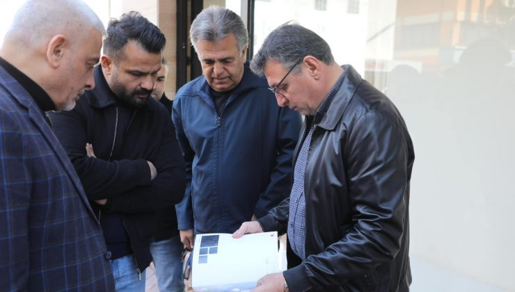 BAŞKAN DÖNMEZ YENİ ÇARŞI İNŞAATINI İNCELEDİ