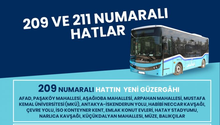 HBB, 209 VE 211 NUMARALI HATLARI REVİZE ETTİ