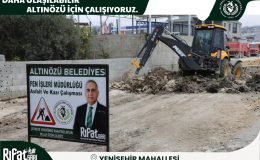ALTINÖZÜ’NDE YOL ÇALIŞMALARI DURMUYOR