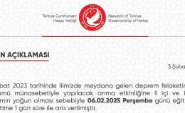 HATAY’DA 6 ŞUBAT RESMİ TATİL İLAN EDİLDİ
