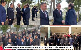 AFAD BAŞKANI PEHLİVAN KIRIKHAN’I ZİYARET ETTİ