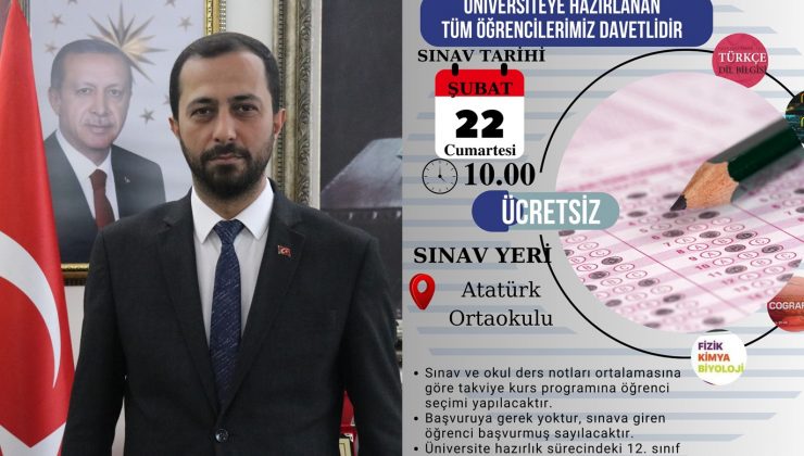 YAYLADAĞI BELEDİYESİ’NDEN ÜNİVERSİTEYE HAZIRLANAN ÖĞRENCİLERE DESTEK
