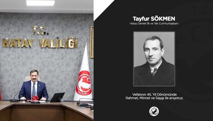 VALİ MASATLI MERHUM TAYFUR SÖKMEN’İ ANDI