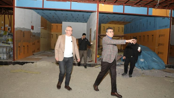BAŞKAN DÖNMEZ, DÖNERCİLER ÇARŞISI İNŞAATINI İNCELEDİ