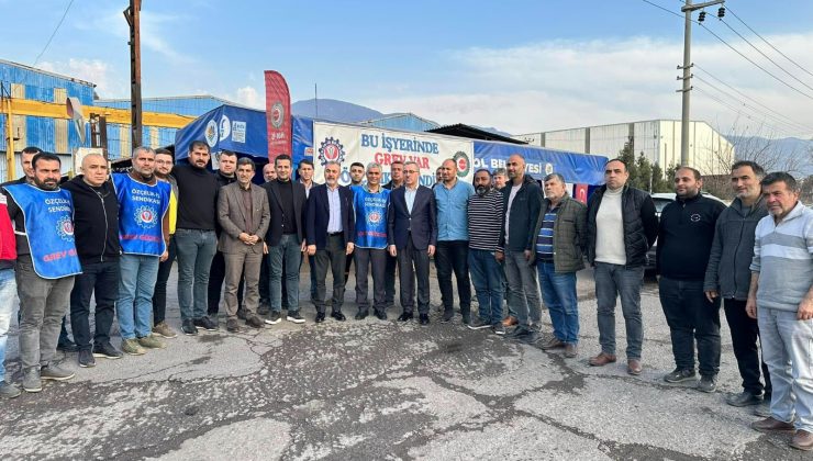 HBB GENEL SEKRETERİ GÜNGÖR’DEN YOLBULAN EMEKÇİLERİNE DESTEK