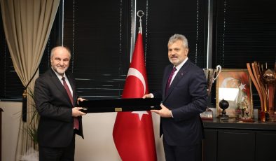 BAŞKAN ÖNTÜRK, ŞAM BÜYÜKELÇİSİ BURHAN KÖROĞLU’NU AĞIRLADI