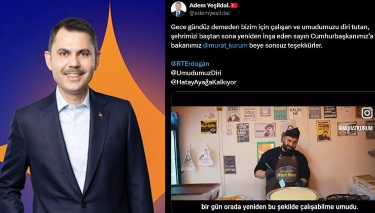 YEŞİLDAL: BAKANIMIZ MURAT KURUM’A TEŞEKKÜR EDERİZ