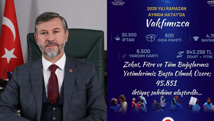 HATAY İL MÜFTÜLÜĞÜ 30 BİN KİŞİYE İFTAR VERDİ 