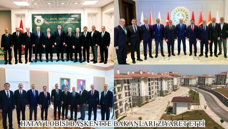 HATAY LOBİSİ BAŞKENTTE BAKANLARI ZİYARET ETTİ