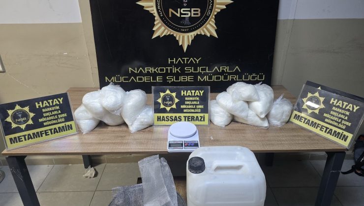HASSA’DA 11 KİLO 226 GRAM METAMFETAMİN ELE GEÇİRİLDİ   