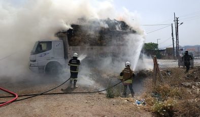 KIRIKHAN’DA TIR ALEVLERE TESLİM OLDU   