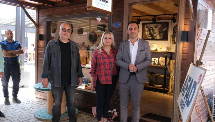 BAŞKAN ÖZGÜN KÜLTÜR SANAT ÇARŞISI’NI ZİYARET ETTİ