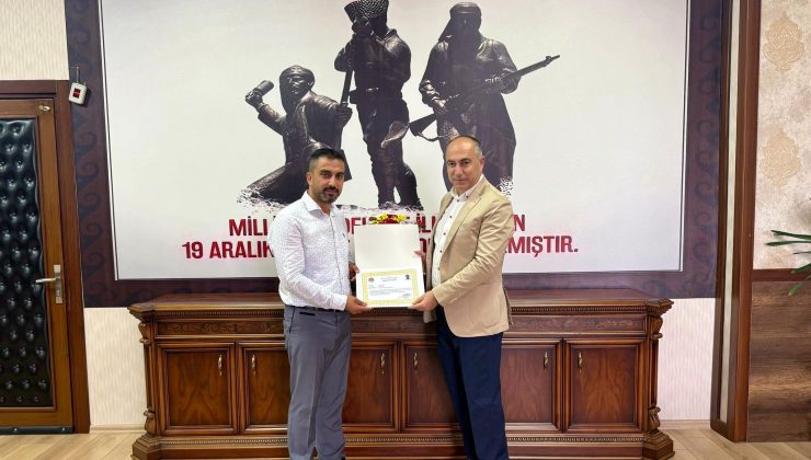 CEMİYET ÜYEMİZ KALKAN’A BAŞARI BELGESİ