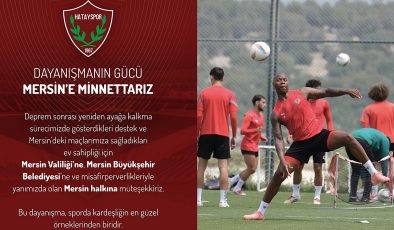 HATAYSPOR MERSİN’E VEDA ETTİ