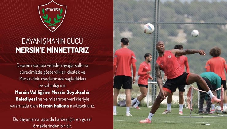 HATAYSPOR MERSİN’E VEDA ETTİ