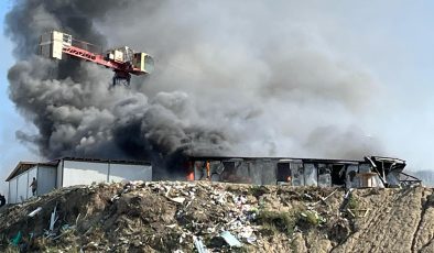 İŞÇİLERİN KALDIĞI KONTEYNER ALEVLERE TESLİM OLDU   