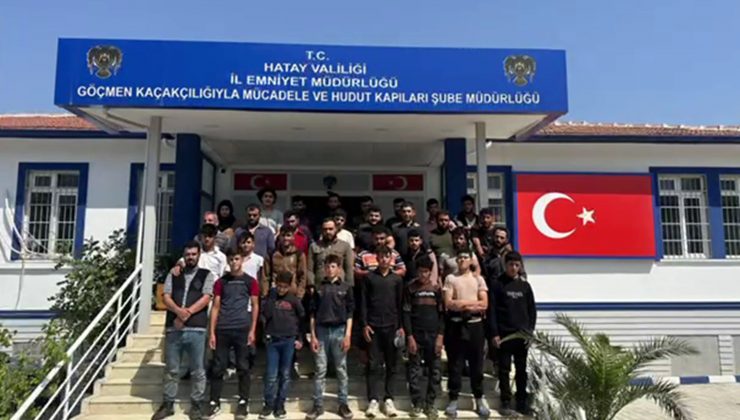 SAMAN BALYALARININ ALTINA SAKLANAN 31 KAÇAK GÖÇMEN YAKALANDI 