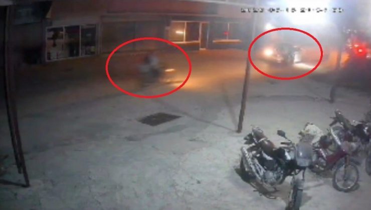 OTOMOBİLİN BİÇTİĞİ MOTOSİKLETTEKİ 17 YAŞINDAKİ ÇOCUK ÖLDÜ, O ANLAR KAMERADA 