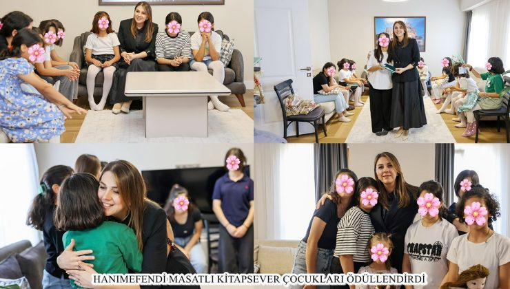 HANIMEFENDİ MASATLI KİTAPSEVER ÇOCUKLARI ÖDÜLLENDİRDİ