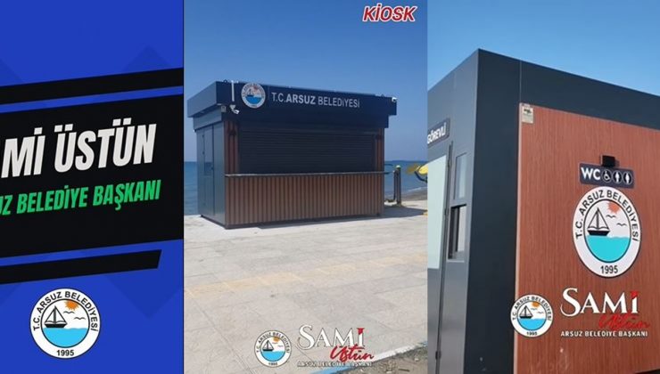 BAŞKAN SAMİ ÜSTÜN ÇALIŞIYOR, ARSUZ GÜZELLEŞİYOR