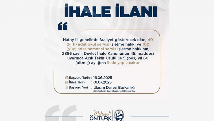 BÜYÜKŞEHİR’DEN 140 SERVİS ARACI İÇİN İHALE DUYURUSU
