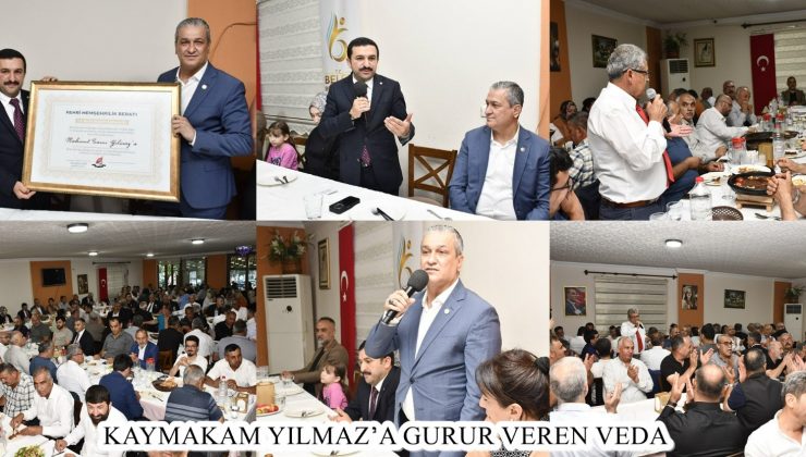 KAYMAKAM YILMAZ’A GURUR VEREN VEDA