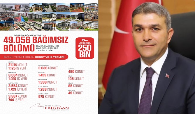 “AFET KONUTLARIMIZ HEMŞEHRİLERİMİZE HAYIRLI OLSUN”