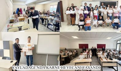 YAYLADAĞI’NDA KARNE HEYECANI YAŞANDI