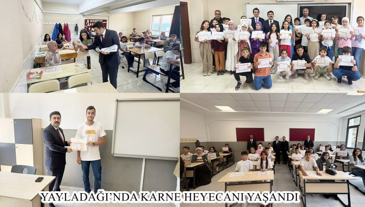 YAYLADAĞI’NDA KARNE HEYECANI YAŞANDI