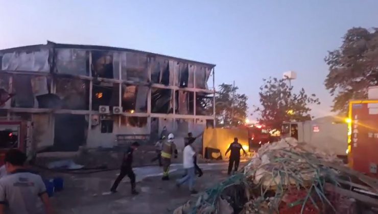 ANTAKYA’DA İŞÇİLERİN KONTEYNERLERİ YANDI