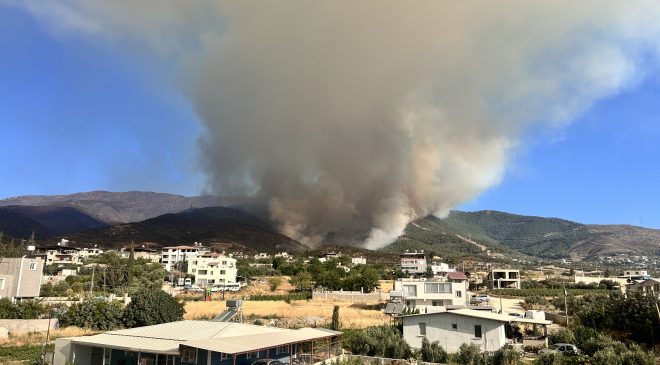 ORMAN YANGININA MÜDAHALE 22. SAATTE DEVAM EDİYOR   